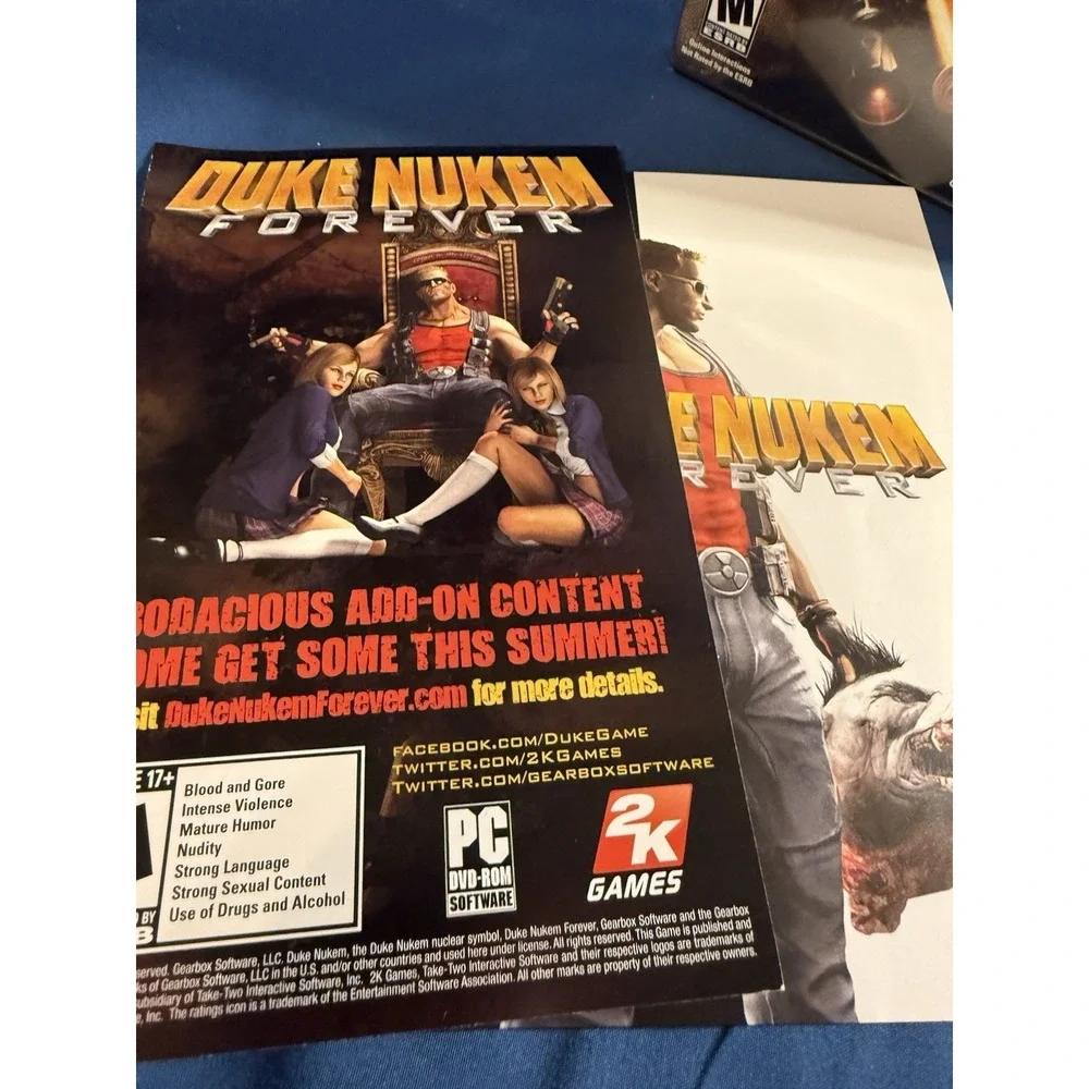 Duke Nukem Forever-PC-DVD-ROM-2K Games-W/PC Manual Codes Computer Game